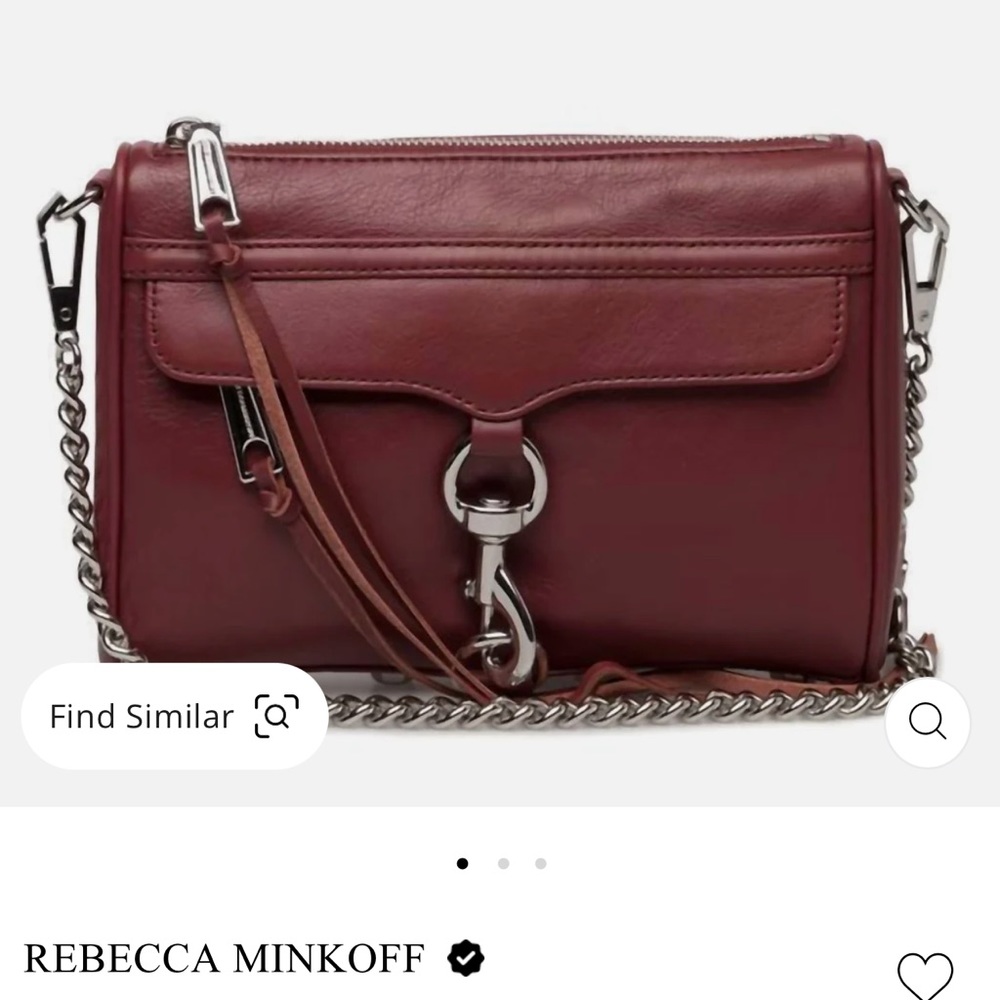 Never used - burgundy Rebecca Minkoff mini Mac